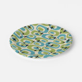 中世紀原子モダンパターン ペーパープレート (アングル)