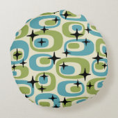 中世紀原子モダンパターン ラウンドクッション (裏面)