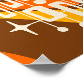 中世紀原子モダン抽象芸術 ポスター (角)