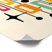 中世紀原子モダン抽象芸術 ポスター (角)