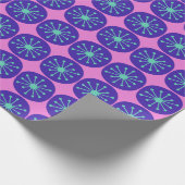 中世紀原子モダン点のはっきりしたレトロパターン ラッピングペーパー (角)