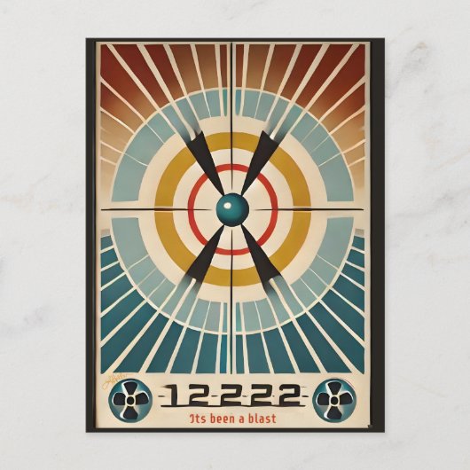 中世紀原子時代の芸術は爆破だった ポストカード (正面)