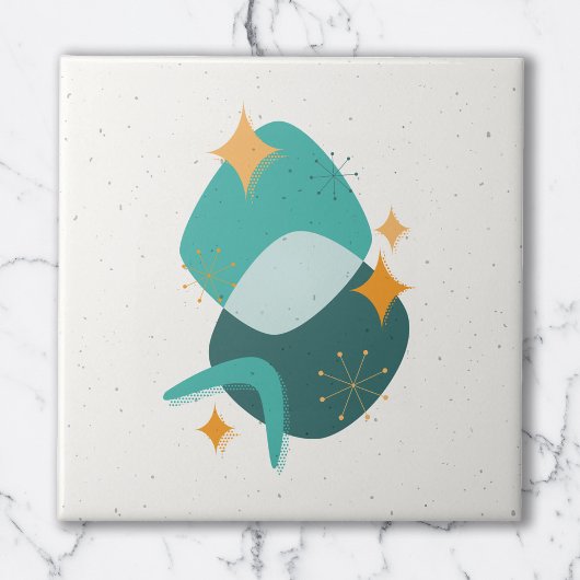 中世紀原子時代抽象芸術17装飾用クッション タイル