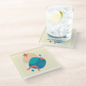 中世紀原子時代抽象芸術17 ガラスコースター (アングル)