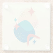 中世紀原子時代抽象芸術17 ガラスコースター (裏面)