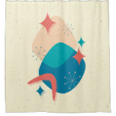 中世紀原子時代抽象芸術17 シャワーカーテン (正面)