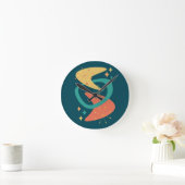 中世紀原子時代7木炭 ラウンド壁時計 (ホーム)