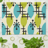 中世紀原子滴モダンパターン キッチンタオル (折り畳み)