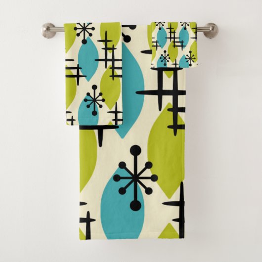 中世紀原子滴モダンパターン バスタオルセット (インサイチュ)