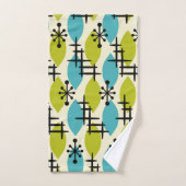 中世紀原子滴モダンパターン バスタオルセット (ハンドタオル)