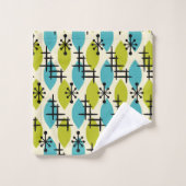 中世紀原子滴モダンパターン バスタオルセット (ウォッシュタオル)