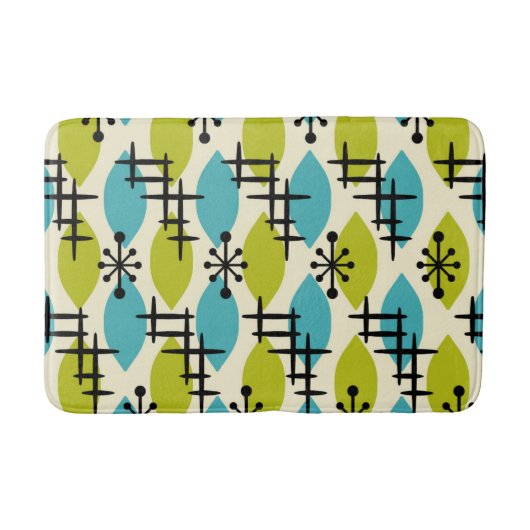 中世紀原子滴モダンパターン バスマット (正面)