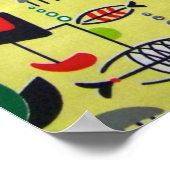 中世紀原子魚モダンデザインポスター ポスター (角)