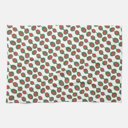 中世紀型オリーブ キッチンタオル (横)