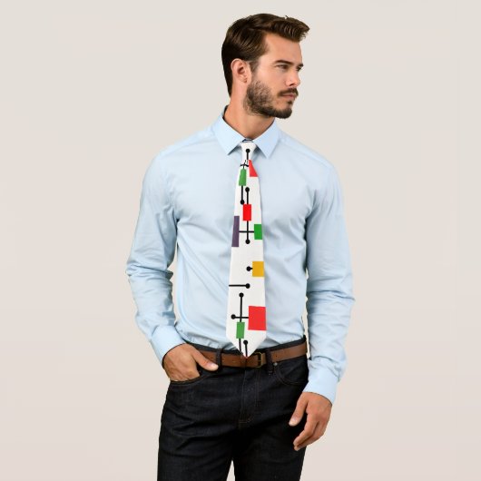 中世紀大モダン格子 ネクタイ (インサイチュ)