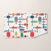 中世紀大モダン格子 バスタオルセット (ハンドタオル)