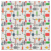 中世紀大モダン格子  ファブリック (クローズアップ)