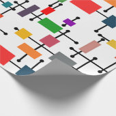 中世紀大モダン格子 ラッピングペーパー (角)