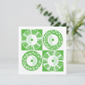 中世紀太陽のグリーンホワモダンイトの民族空白の カード (スタンド正面)