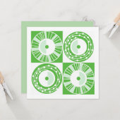 中世紀太陽のグリーンホワモダンイトの民族空白の カード (正面/裏面インサイチュ)