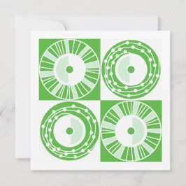 中世紀太陽のグリーンホワモダンイトの民族空白の カード