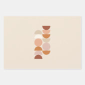 中世紀幾何モダンニュートラルベージュ ラッピングペーパーシート (正面3)