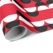 中世紀幾何モダンパターン赤い贈り物 ラッピングペーパー (ロールコーナー)