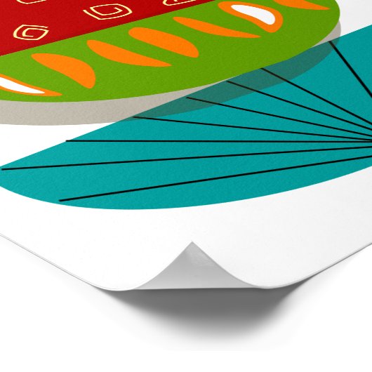 中世紀美術モダンインスパイアポスター半月 ポスター (角)