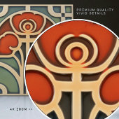 中世紀花シンメトリー美術工芸品運動 タイル