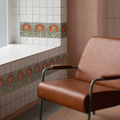 中世紀花シンメトリー美術工芸品運動 タイル