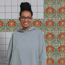 中世紀花シンメトリー美術工芸品運動 タイル