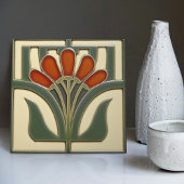 中世紀花シンメトリー美術工芸品運動 タイル