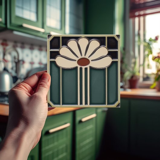 中世紀花シンメトリー美術工芸品運動 タイル