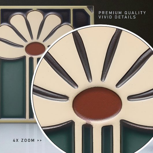 中世紀花シンメトリー美術工芸品運動 タイル