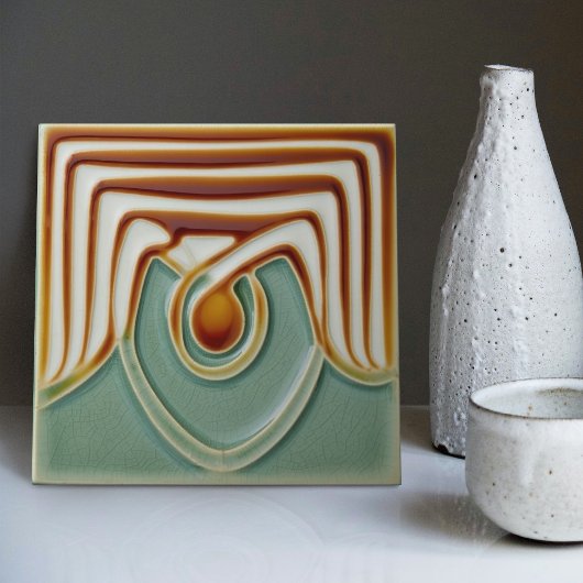 中世紀花シンメトリー美術工芸品運動 タイル