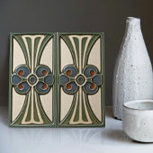 中世紀花シンメトリー美術工芸品運動 タイル