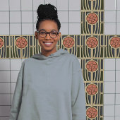 中世紀花シンメトリー美術工芸品運動 タイル