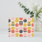 中世紀花モダン柄 シーズンポストカード (スタンド正面)