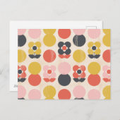 中世紀花モダン柄 シーズンポストカード (正面/裏面)