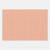 中世紀花モダン柄 ラッピングペーパーシート (正面)