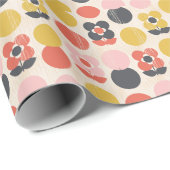 中世紀花モダン柄 ラッピングペーパー (ロールコーナー)