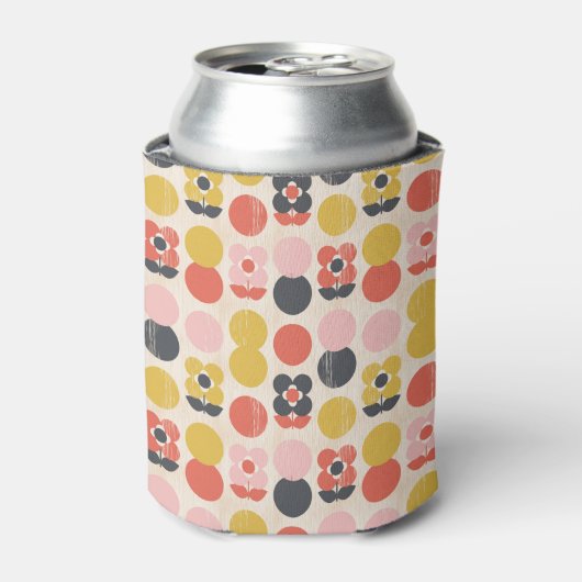 中世紀花モダン柄 缶クーラー (缶正面)