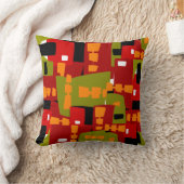 中世紀赤モダン混沌 クッション (ブランケット)