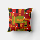 中世紀赤モダン混沌 クッション (裏面)