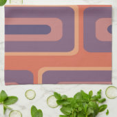 中世紀長モダンい長方形カラフル2 キッチンタオル (折り畳み)