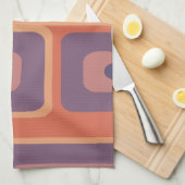 中世紀長モダンい長方形カラフル2 キッチンタオル (四つ折り)