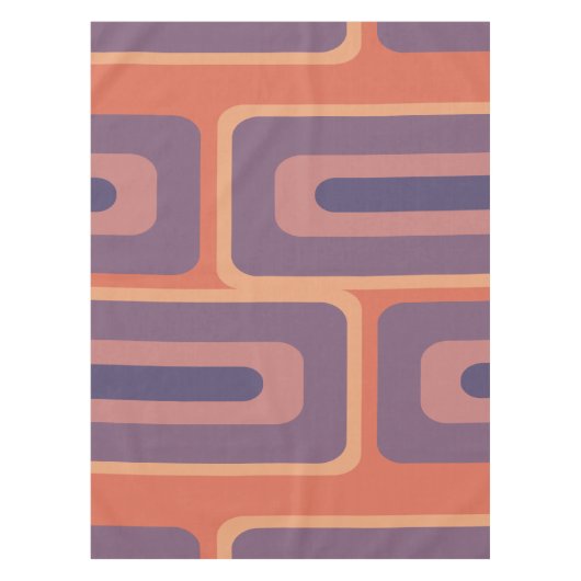 中世紀長モダンい長方形カラフル2 テーブルクロス (正面)