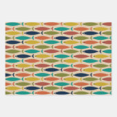 中世紀魚モダン柄 ラッピングペーパーシート (正面2)