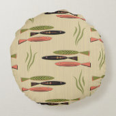 中世紀魚モダン ラウンドクッション (裏面)