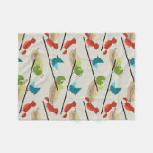 中世紀鳥モダン類 フリースブランケット (正面(横))